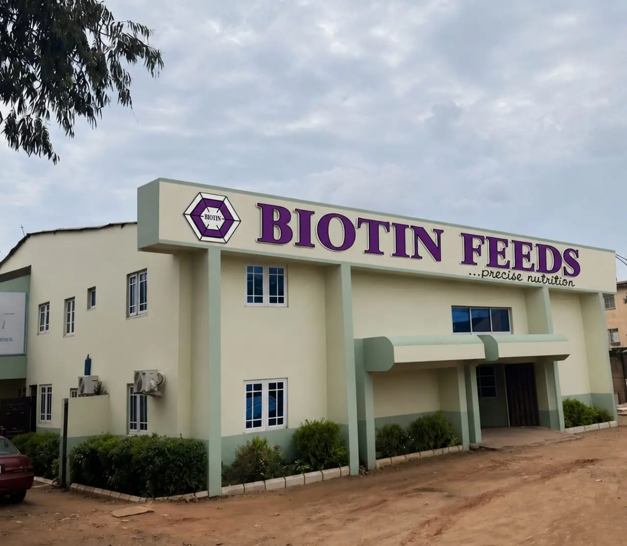 Exterior of the Biotin Feeds facility in Kaduna